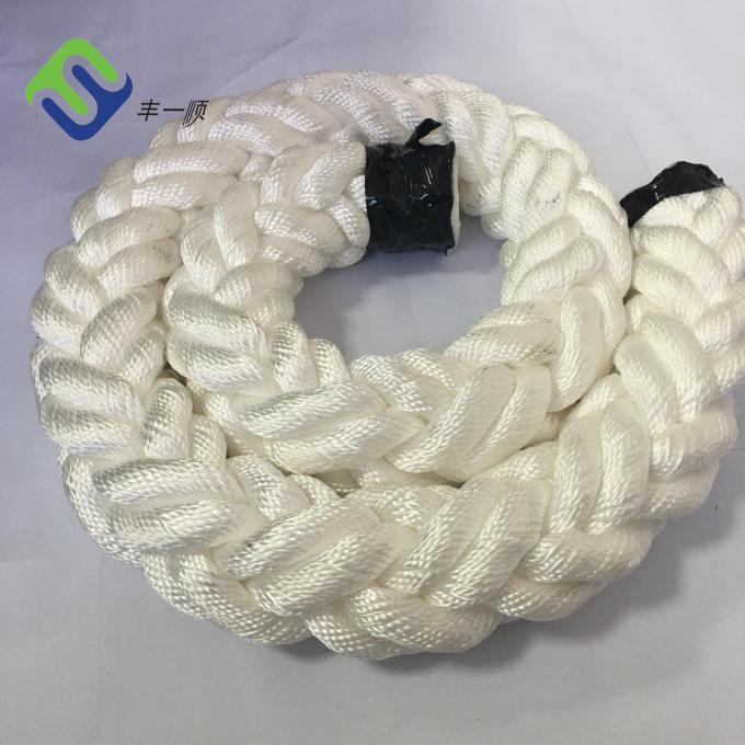 Λευκό πολυεστέρας Marine 8 Strand Mooring Rope Ανθεκτικό στην τριβή 3