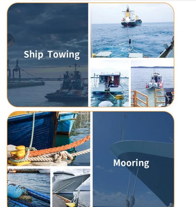 80mm 60mm Σκάφη Σχοινί αγκυροβολίας Πολυέστερ Σκάφος Ναυτικά σχοινιά 8 ράβδος 5