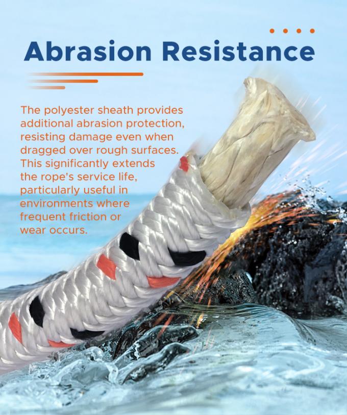 Υψηλής αντοχής διπλό πλεγμένο σακάκι από πολυεστέρα με σχοινί έλξης Uhmwpe Marine 2