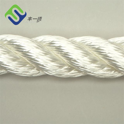 20mm/24mm 220m 3 νήματα νάιλον στρεβλωμένο σκοινί με λευκό χρώμα
