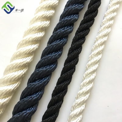 20mm/24mm 220m 3 νήματα νάιλον στρεβλωμένο σκοινί με λευκό χρώμα