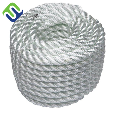 Υψηλής τεντώσεως 3 ράβδους Τραβηγμένο 4mm-60mm Nylon Ship Mooring Rope Πολυαμίδιο Πλοίο ιστιοπλοΐας