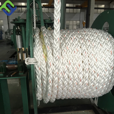 48mm/64mm 8 Strand Polyester Marine Ship Mooring Rope με 1.8 πλεγμένο βρόχο