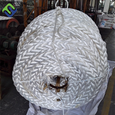 80mmx220m Nylon Polyamide πλεγμένο σκοινί με πλεγμένο βρόχο σε κάθε άκρο