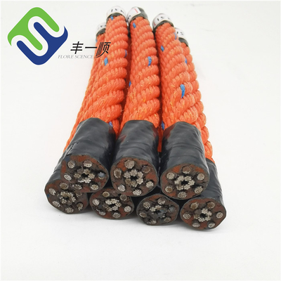 16mm Steel Wire Core Pp Polypropylene Combination Rope για την αλιευτική βιομηχανία