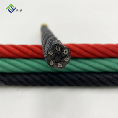16mm 6 Strand Twist PP συνδυασμό σχοινί με αξεσουάρ για αναρρίχηση δίχτυ