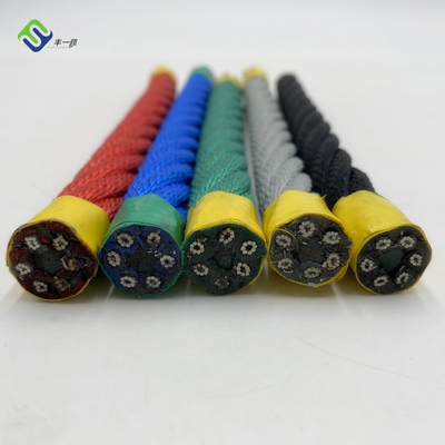 Προσαρμοσμένο χρώμα 16mm Polyester συνδυασμός Παιδικό σχοινί για αναρρίχηση