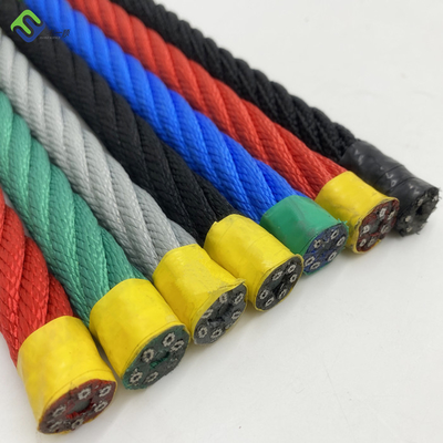 16mm 6 ίνες στροφή Polyester συνδυασμό σχοινί για παιδικό χώρο αναρρίχησης δίχτυ