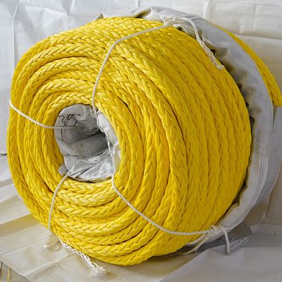 Υψηλής ανθεκτικότητας 12 ινών UV UHMWPE πλεγμένο σχοινί για θαλάσσια και βιομηχανική χρήση