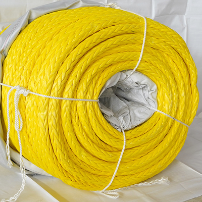 Επικίνδυνα 44mm 96mm 100% 12 Strand Uhmwpe Συνθετικές ίνες Marine ρυμουλκούμενο σχοινί