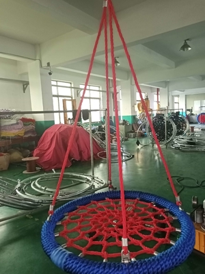 Γκρίζο πράσινο μικτό χρώμα 100cm διάμετρος 12cm δαχτυλίδι παιδική χαρά Δίκτυο κούνια με υψηλή χωρητικότητα φόρτωσης