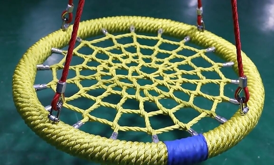 Γκρίζο πράσινο μικτό χρώμα 100cm διάμετρος 12cm δαχτυλίδι παιδική χαρά Δίκτυο κούνια με υψηλή χωρητικότητα φόρτωσης