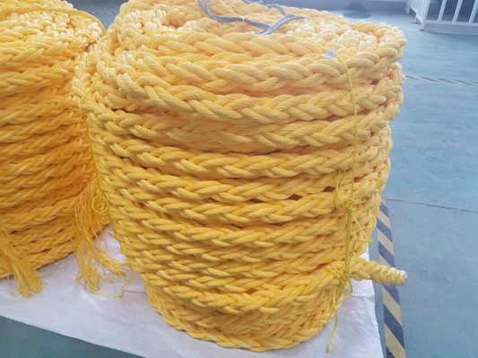 64 mm 8 ράβδος πλεγμένο PP πολυήλωμα Marine Mooring πλωτό σκοινί