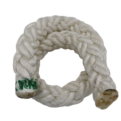 Λευκό 53mm 8 Strand Πολυέστερ Καράβι Hawser Εγκατεστημένο ίνες ρυμούλκησης Mooring ισχυρό σκοινί για ναυτική χρήση