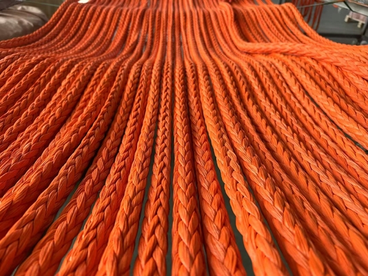 100% σχοινί Uhmwpe 12mm 12 νήματα πλεγμένο υψηλής αντοχής πλεγμένο σχοινί κουμπί ρυμουλκούμενο σχοινί