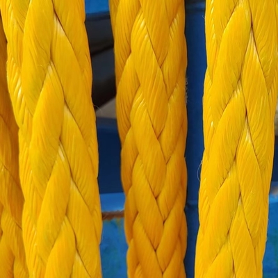 Επικίνδυνα 44mm 96mm 100% 12 Strand Uhmwpe Συνθετικές ίνες Marine ρυμουλκούμενο σχοινί