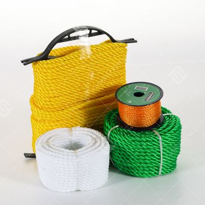 Χονδρικός πώληση 8mm 3 Strand PE Αλιευτικό σχοινί υψηλής αντοχής κατασκευή στροφή για ναυτικό