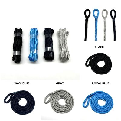 Γαλάζιο χρώμα 16 ράβδος διπλό πλεγμένο νάιλον αγκυροβόλησης αγκυροβόλησης και αγκυροβόλησης γραμμής σχοινί 6mm-60mm ζεστή πώληση