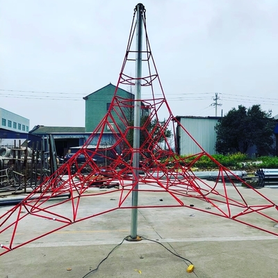 Συνήθεια Playset πυραμίδων που αναρριχείται στο δίκτυο 8x8x6m για τους εξοπλισμούς παιδικών χαρών