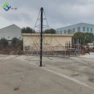Συνήθεια Playset πυραμίδων που αναρριχείται στο δίκτυο 8x8x6m για τους εξοπλισμούς παιδικών χαρών