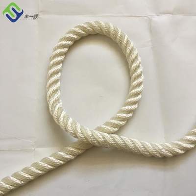 20mm/24mm 220m 3 νήματα νάιλον στρεβλωμένο σκοινί με λευκό χρώμα