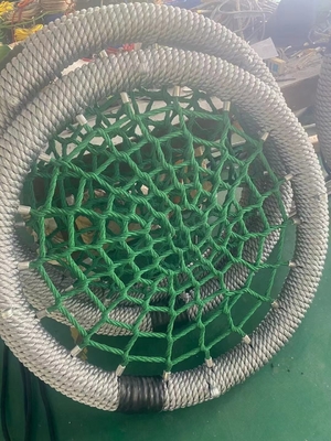 Γκρίζο πράσινο μικτό χρώμα 100cm διάμετρος 12cm δαχτυλίδι παιδική χαρά Δίκτυο κούνια με υψηλή χωρητικότητα φόρτωσης