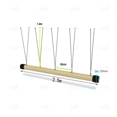αμμώδες αντι ωίδιο 120mm*2.5m γεφυρών παιδικών χαρών κρεμώντας για τα παιδιά