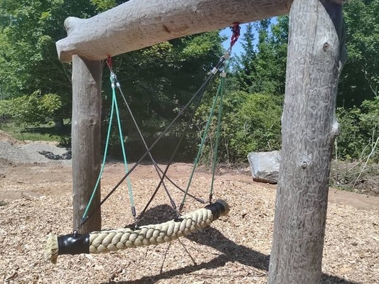 150mmx4 γέφυρα σχοινιών παιδικών χαρών μετρητών με το κρεμώντας σχοινί συνδυασμού